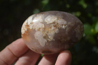 Polished Flower Agate Galet-Palm Stones x 12 From Antsahalova, Madagascar