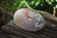 Polished Flower Agate Galet-Palm Stones x 12 From Antsahalova, Madagascar