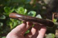 Polished Banded Tiger Iron / Muggle Stone Standing Free Forms x 3 From Northern Cape, South Africa