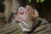 Natural Red Hematoid Quartz Clusters x 2 From Karoi, Zimbabwe