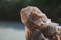 Natural Red Hematoid Quartz Clusters x 2 From Karoi, Zimbabwe