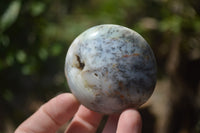 Polished Dendritic Agate Galet-Palm Stones x 12 From Madagascar