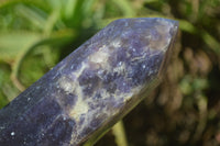 Polished Lepidolite with Pink Rubellite Point-Prisms x 2 From Ambatondrazaka, Madagascar