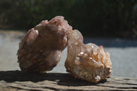 Natural Red Hematoid Quartz Clusters x 6 From Karoi, Zimbabwe