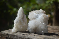 Natural Drusy Quartz Coated Calcite Pseudomorph Specimens x 6 From Alberts Mountain, Lesotho