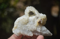 Natural Drusy Quartz Coated Calcite Pseudomorph Specimens x 6 From Alberts Mountain, Lesotho