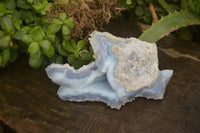 Natural Etched Blue Chalcedony Specimens x 2 From Nsanje, Malawi