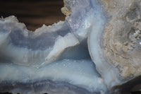 Natural Etched Blue Chalcedony Specimens x 2 From Nsanje, Malawi