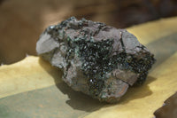 Natural Libethenite Crystals On Dolomite Matrix Specimens x 3 From Shituru, Congo