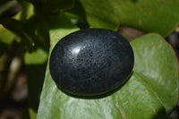 Polished Schorl Black Tourmaline and Calcite Galet-Palm Stones x 8 From Madagascar