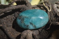 Polished Amazonite Galet-Palm Stones x 12 from Madagascar