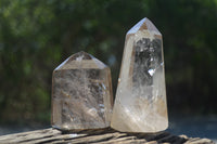 Polished Smokey Quartz Crystal Poiny-Prisms x 6 From Madagascar