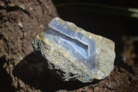 Natural Blue Lace Agate Geode Specimens x 7 From Nsanje, Malawi