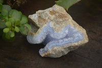 Natural Blue Lace Agate Geode Specimens x 7 From Nsanje, Malawi