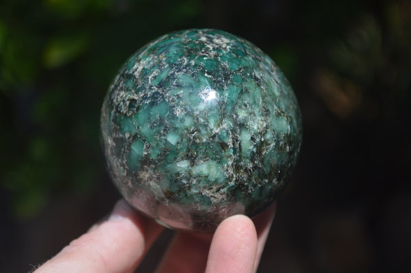 Polished Rare Emerald Mica In Matrix Spheres x 2 From Mutoko, Zimbabwe