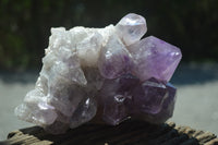 Natural Jacaranda Amethyst Quartz Clusters x 2 from Mumbwa, Zambia