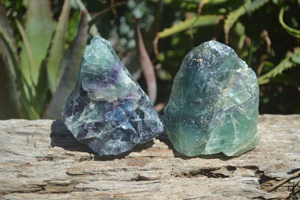 Natural Watermelon Fluorite Cobbed Specimens x 4 From Uis, Namibia