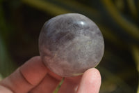 Polished Lepidolite One with Pink Rubellite Palm Stones x 24 From Ambatondrazaka, Madagascar