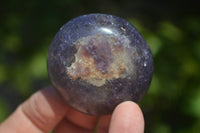 Polished Lepidolite One with Pink Rubellite Palm Stones x 24 From Ambatondrazaka, Madagascar