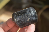 Natural Alluvial Schorl Black Tourmaline Crystals x 17 From Zimbabwe