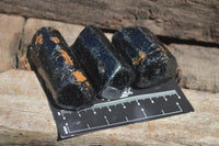 Natural Alluvial Schorl Black Tourmaline Crystals x 17 From Zimbabwe