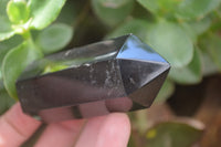 Polished Black Basalt Points x 12 From Madagascar