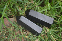 Polished Black Basalt Points x 12 From Madagascar