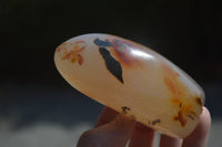 Polished Dendritic Agate Standing Free Forms x 3 From Madagascar