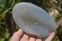 Polished Dendritic Agate Standing Free Forms x 3 From Madagascar