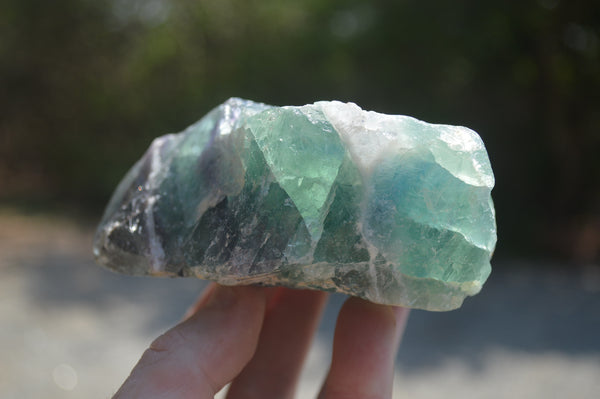 Natural Watermelon Fluorite Cobbed Specimens x 5 From Uis, Namibia