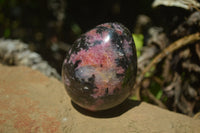 Polished Rhodonite Gemstone Eggs x 6 From Madagascar