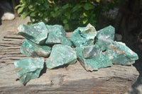 Natural Swazi Jade Cobbed Specimens x 12 from Swaziland