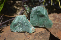 Natural Swazi Jade Cobbed Specimens x 12 from Swaziland