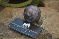 Polished Lepidolite with Pink Rubellite Spheres x 6 From Ambatondrazaka, Madagascar