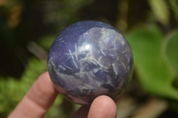 Polished Lepidolite with Pink Rubellite Spheres x 6 From Ambatondrazaka, Madagascar