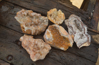 Natural Limonite Quartz Clusters x 5 From Solwezi, Zambia