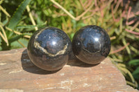 Polished Iolite Spheres x 4 From Madagascar