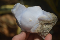 Natural Blue Lace Agate Geode Specimens x 6 From Malawi