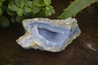 Natural Blue Lace Agate Geode Specimens x 6 From Malawi