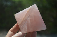 Polished Rose Quartz Pyramids x 4 From Madagascar