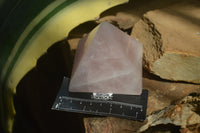 Polished Rose Quartz Pyramids x 4 From Madagascar