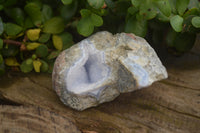 Natural Blue Lace Agate Geode Specimens x 6 From Malawi