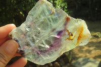 Polished Watermelon Fluorite Slices x 6 From Uis, Namibia