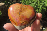 Polished Polychrome Jasper Hearts x 6 From Madagascar