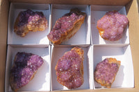 Natural Amethystos Amethyst Specimens x 6 From Kwaggafontein, South Africa