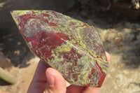 Polished Dragons Blood Stone Points x 3 From Tshipise, South Africa