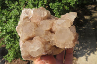 Natural Cascading Smokey Quartz Clusters x 2 From Luena, Congo