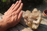 Natural Cascading Smokey Quartz Clusters x 2 From Luena, Congo