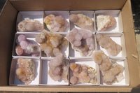 Natural Ametrine Spirit Quartz Clusters x 12 From Boekenhouthoek, South Africa