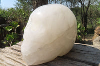 Polished White Quartz Skull Carving x 1 From Madagascar